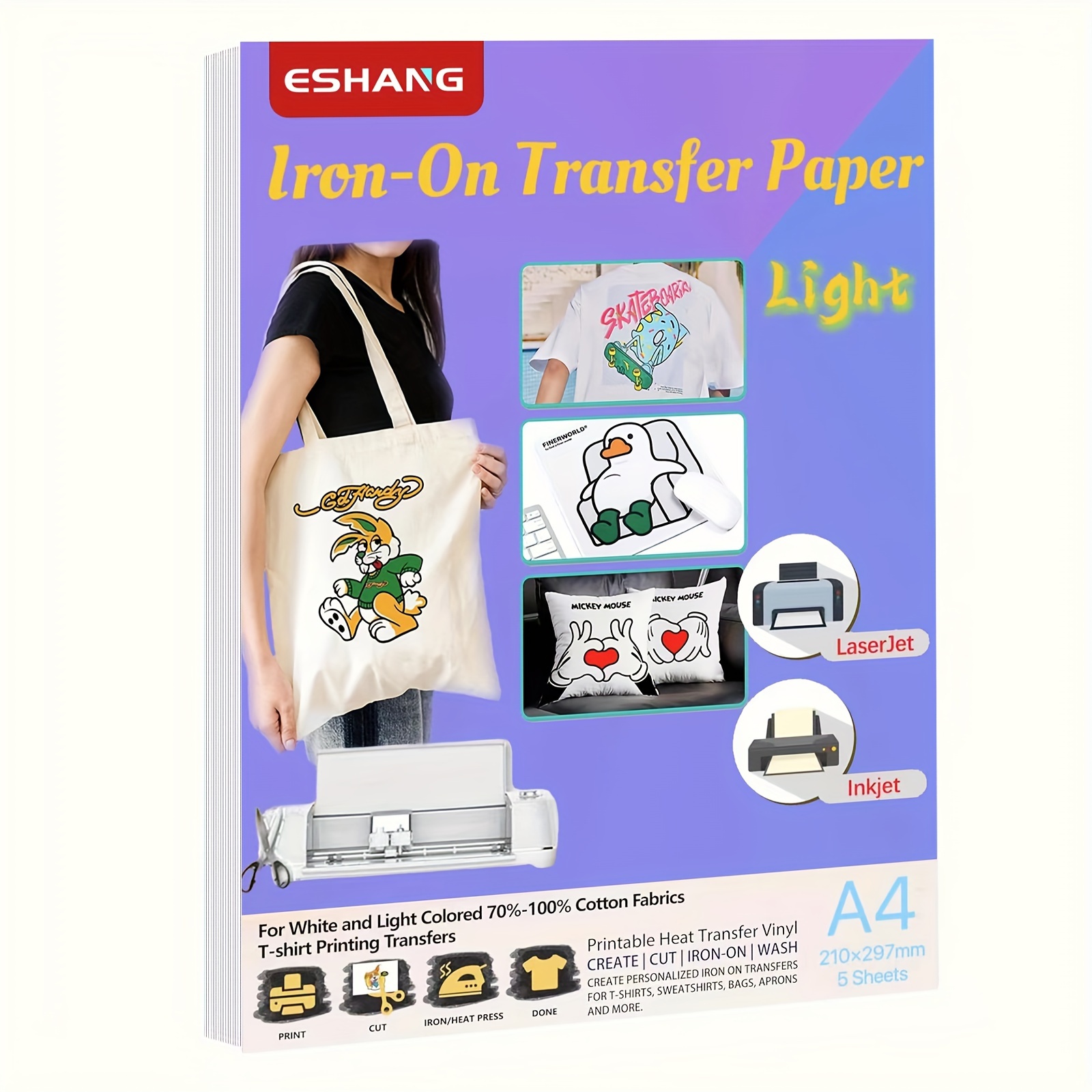 Commercial Vinyl Printing - A4 사이즈 열전사 용지 라이트 패브릭용