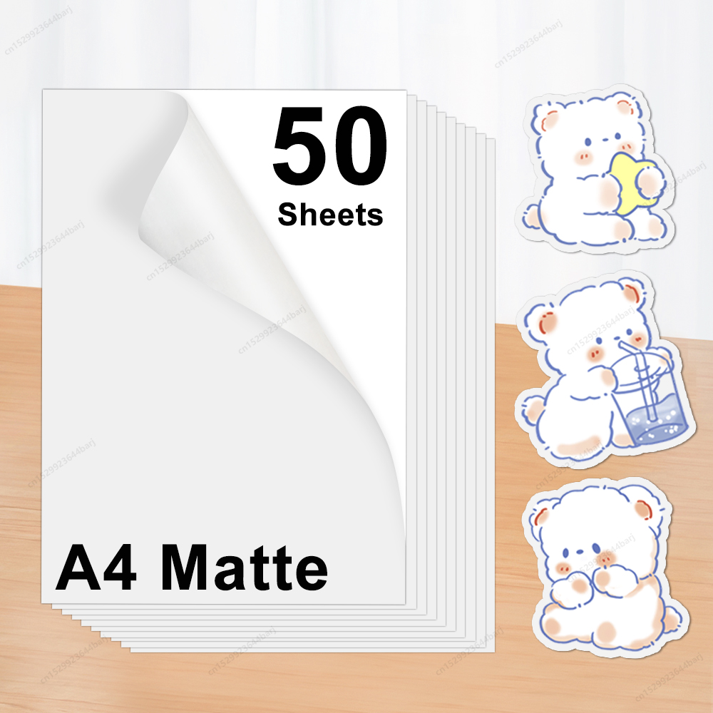 Commercial Vinyl Printing - 20/50 시트 무광택 인쇄용 비닐 스티커
