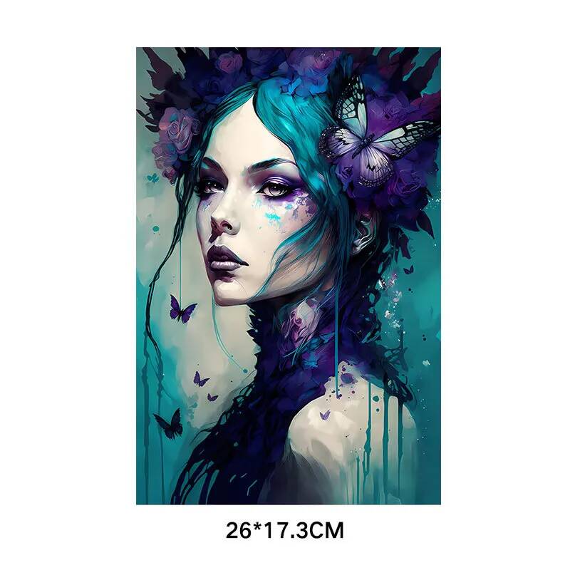 패션 아트 소녀 사진 다리미 전송 스티커, DIY 여성 - Printable Heat Transfer Vinyl 리뷰 및 가격