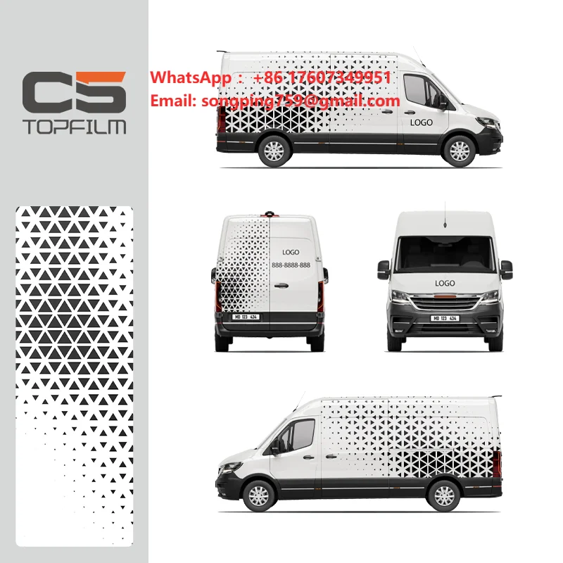 맞춤형 디자인으로 제작된 차량용 래핑 비닐, 검은색과  - Commercial Wrap Printing 리뷰 및 가격