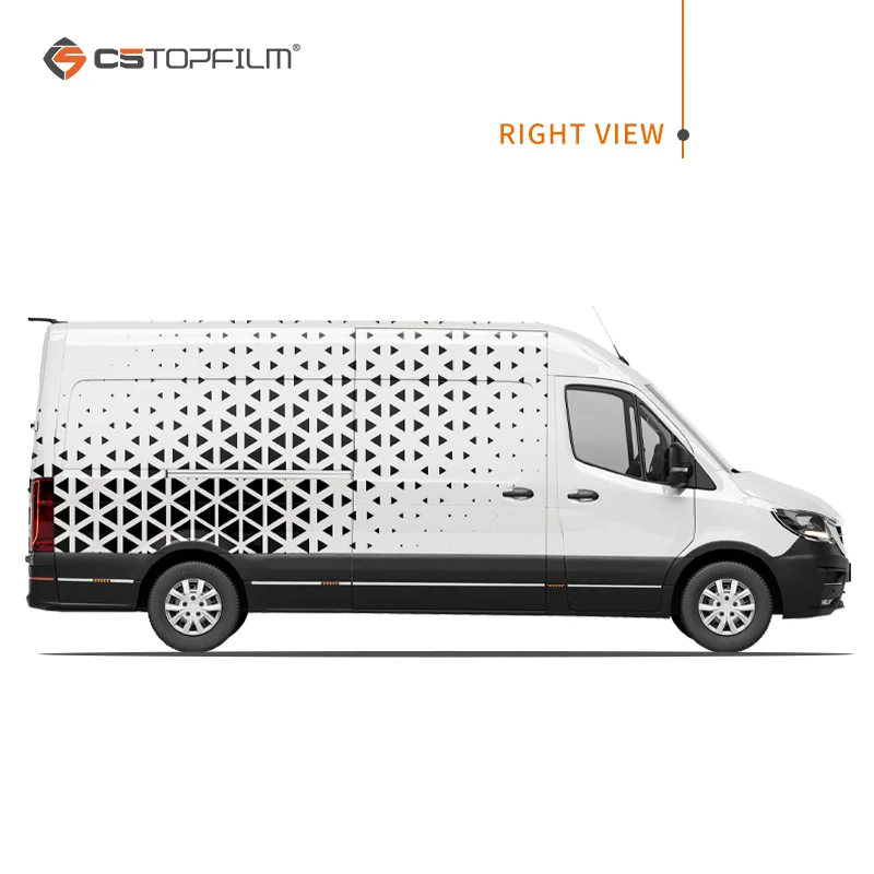 맞춤형 디자인으로 제작된 차량용 래핑 비닐, 검은색과  - Commercial Wrap Printing 리뷰 및 가격