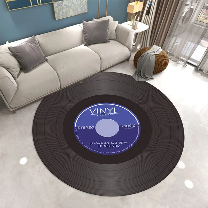 3D 비닐 레코드 인쇄 소프트 라운드 음악 참고 카펫  - Commercial Vinyl Printing 리뷰 및 가격