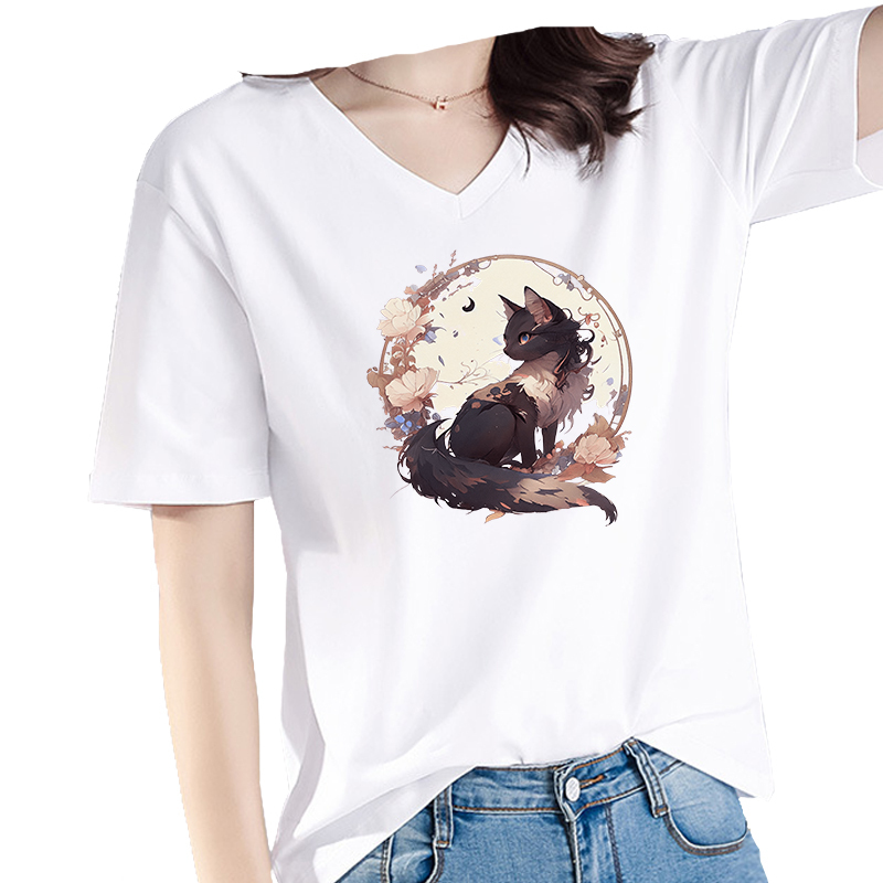 만화 검은 고양이 꽃 나뭇잎 책 커피 핫 스탬핑 비닐  - Printable Heat Transfer Vinyl 리뷰 및 가격