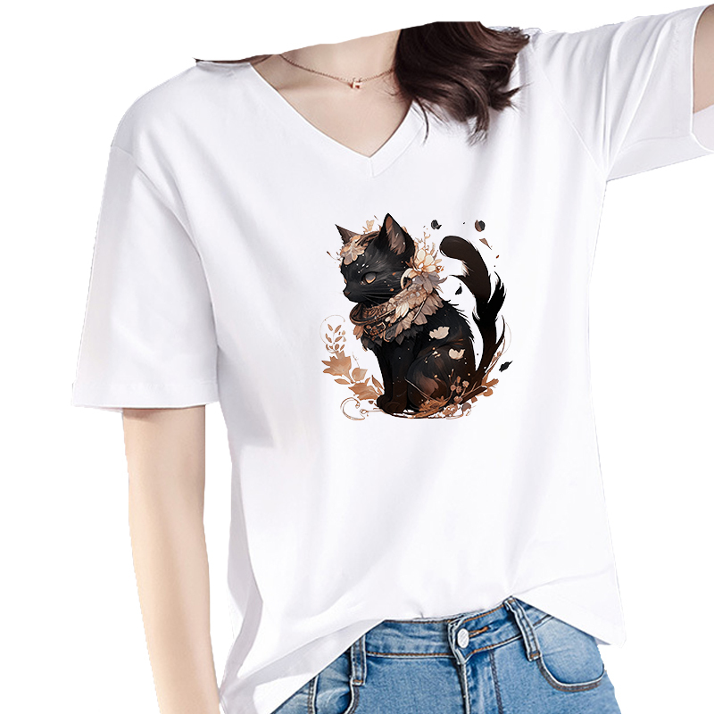 만화 검은 고양이 꽃 나뭇잎 책 커피 핫 스탬핑 비닐  - Printable Heat Transfer Vinyl 리뷰 및 가격